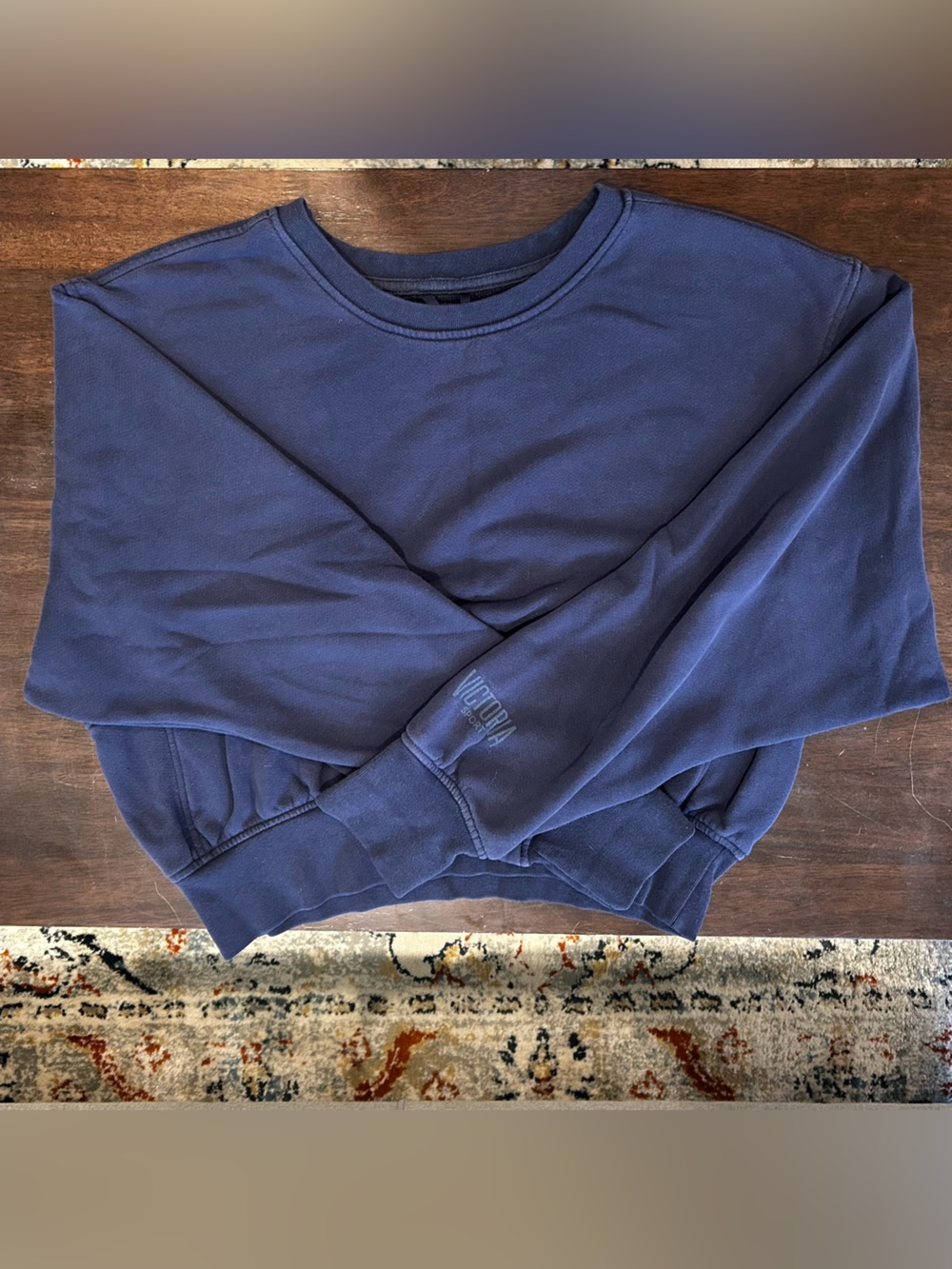 Victoria's Secret Navy Cropped Crewneck Pullover